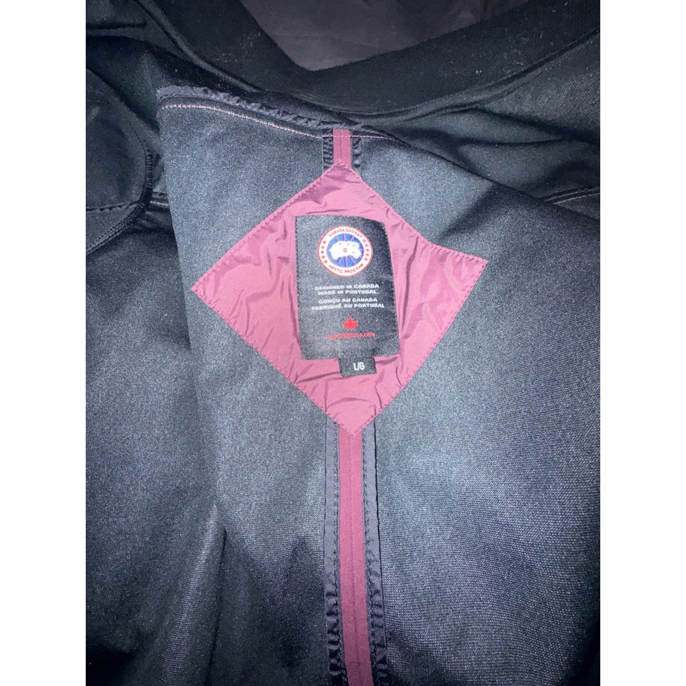 Canada Goose Burgundy Puffer Bomber Jacket Women's Size L Arctic Program Logo - Picture 6 of 11